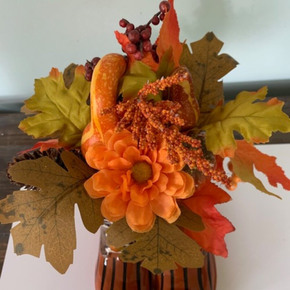 Ceramic Fall Boot Botanical Decor - Picture 6 of 8